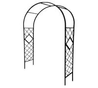 Treillis de jardin de 30 m de haut pour plantes grimpantes, support de rose d'extérieur, décoration de mariage, balcon, grimpeur, noir, 280 x 230 cm (l x H) et arches de jardin élégantes