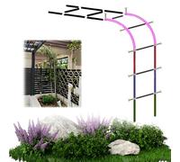 Treillis De Jardin Demi-Arche Metal Arceau À Rosiers Support pour Plantes en Acier Inoxydable avec Base Facile À Installer Intempéries(180 * 240cm(5.9 * 7.9ft))