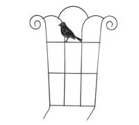 Treillis de jardin en fer forgé durable pour plantes grimpantes ¿ Support élégant pour plantes noires, 40 x 29,5 cm