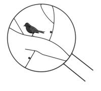 Treillis de Jardin en Fer Noir, Support pour Plantes Grimpantes | Cadre pour Fleurs et Vignes, Soutien Stable Toute la Saison, Maintien Ordonné des Pots