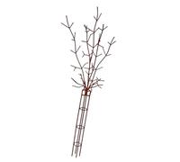 Treillis de Jardin en Fer pour grimpantes, Finition Marron, de pour la Croissance des conteneurs, Accent décoratif de Cour et Guide de lit de Jardin, Treillis grimpant décoratif