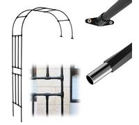 Treillis de jardin en métal - Demi-arche murale pour support de roses et vignes, arche décorative extérieure pour améliorer le jardin et aménager le paysage