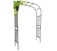 Treillis de jardin en métal, grande arche de rosace pour plantes grimpantes, montage facile, noir, 150 x 240 cm, parfait pour les décorations de mariage et d'anniversaire