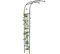 Treillis de jardin en métal pour plantes grimpantes - Demi arche de rosier - Cadre d'escalade - Tailles : 60 à 300 cm - Idéal pour la décoration et le soutien de jardin (150 cm de large x 240 cm de