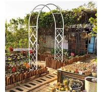 Treillis de jardin en métal robuste pour roses grimpantes 220-340 cm hauteur réglable noir parfait support de plantes pour la décoration de jardin et l'amélioration de la croissance