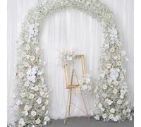 Treillis de jardin en métal robuste pour roses - Réglable 120-300 cm, parfait pour une utilisation en intérieur/extérieur, événements et support décoratif - Finition laiton élégante 350 x 230 cm (l x