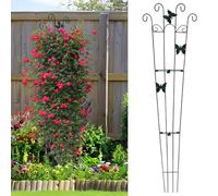 Treillis de jardin pour escalade en plein air, treillis de support pliable en métal antirouille pour escalade en pot, vigne, rose, clématite, extérieur, intérieur, jardin, treillis obélisque