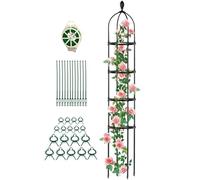 Treillis de Jardin pour grimpantes | Aide à l'escalade de tomates, tuteur en métal réglable en Hauteur pour Fleurs, vignes, Pois, Haricots et concombres de Jardin