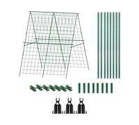 Treillis de Jardin pour Les grimpantes, Cadre Pliable Triangulaire À Légumes, Treillis pour Grimpantes en Carré Surélevé, pour Terrasse Jardin Arrière Balcon Ferme Serre Cour Tunnel