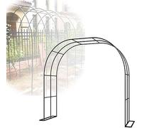 Treillis de jardin pour plantes grimpantes en acier galvanisé - 120-350 cm de large - 50 cm de profondeur - Noir - Parfait pour les roses et les vignes (B240 x H250 cm)