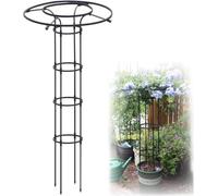 Treillis De Jardin pour Plantes Grimpantes Et Fleurs, Parapluie Vertical Antirouille Treillis Glycine Treillis Fleur Extérieure Support Cage Grimpant Support Support Grimp, Black, 120cm/47.2in