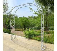 Treillis de jardin pour plantes grimpantes, structure de support de tonnelle en métal pour roses et vignes, arche de pergola extérieure, 2,5 x 2,1 m