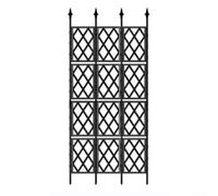 Treillis de jardin pour plantes, hauteur 180 cm, support vertical pour plantes, grille diamantée, facile à assembler, monté au sol (85 cm x 180 cm)