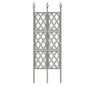 Treillis de jardin pour plantes, hauteur 180 cm, support vertical pour plantes, grille diamantée, facile à assembler, monté au sol (57 cm x 180 cm)