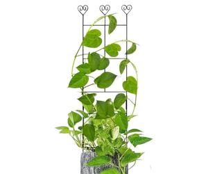 Treillis de jardin Support métal résistant aux intempéries 68,6 x 30,5 cm | Treillis d'extérieur pour grimpantes pour maison terrasse jardinière surélevée pot légume tomate