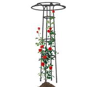 Treillis de jardin, tuteur pour potagères, support de parasol multifonction en acier pour balcon, serre, terrasse et jardin