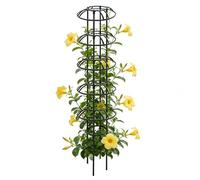 Treillis de jardin - Tuyau en fer PE 110 cm | Treillis obélisque de jardin | Grand support de antirouille en métal pour de jardin, et clématites, fruits, supports de fleurs