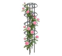 Treillis de jardin - Tuyau en fer PE 110 cm | Treillis obélisque de jardin | Grand support de antirouille en métal pour de jardin, et clématites, fruits, supports de fleurs