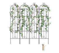 VEVOR Treillis jardin pour plantes grimpantes, 51 x 220 cm, treillis fleurs de jardin en métal antirouille, treillis de rosiers grimpants extérieur, support de concombres, pour cours, pelouses, 4 pcs