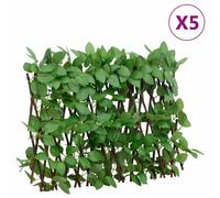 Treillis de Lierre Artificiel Extensible Écran de Clôture Jardin Vert vidaXL