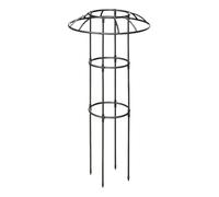 Treillis de Parapluie pour grimpantes | Fer Enduit de polypropylène, Noir, 70-160 cm de Hauteur | Tour de Support de Vigne | Obélisque de Jardin pour Pots de Fleurs d'extérieur