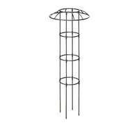 Treillis de Parapluie pour grimpantes | Fer Enduit de polypropylène, Noir, 70-160 cm de Hauteur | Tour de Support de Vigne | Obélisque de Jardin pour Pots de Fleurs d'extérieur