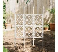 Treillis De Pergola Pliable, 130x85cm, Treillis Vertical pour Rosiers, Montage Facile, Support pour Plantes Grimpantes, Légumes, Fleurs Et Fruits(Blanc)