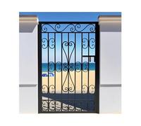 Treillis de porte de jardin en fer forgé pour décoration murale de terrasse avec loquet pour porte piétonne pour porte en acier pour villa (80 x 130 cm)