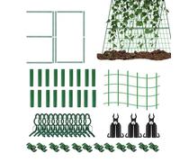 Treillis de pour parterre surélevé | Un support en métal pour grimpantes | Grand support de jardinage avec boucles pour cultiver des fleurs de , raisin, fruits et haricots