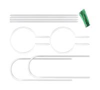 Treillis D'intérieur en Acrylique - Piquets Ronds pour, Kit De Croissance Flexible avec Support De Cage Décoratif | Support De Cravate Torsadée pour en Pot, Jardin, Cour, Stabilité des