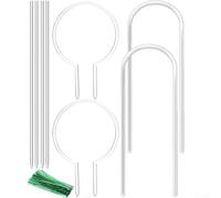 Treillis en acrylique blanc pour intérieur ou extérieur avec poteaux droits | Matériau acrylique léger pour soutenir les vignes grimpantes dans les pots. Design compact pour les petits jardins ou