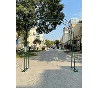 Treillis en métal galvanisé pour plantes grimpantes, largeur 120-350 cm, profondeur 50 cm, vert élégant, parfait pour les roses et les vignes (B240 x H250 cm)