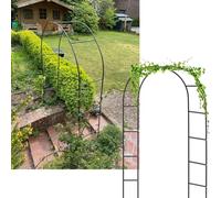 Treillis en métal pour arche de jardin - 180 cm de large x 220 cm de haut - Cadre en acier robuste pour plantes grimpantes - Décoration extérieure de mariage - Support pour vignes et légumes