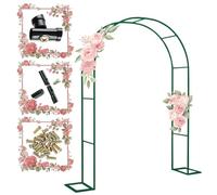 Treillis en métal pour plantes grimpantes, jardin, pavillon, tonnelle, vert, 350 x 220 cm, parfait pour la décoration extérieure et le support de plantes