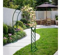 Treillis en métal robuste pour jardin, pelouse, terrasse, cour, arche de mariage, décoration de fête, plantes grimpantes 139,7 cm, 180,3 cm, 200,7 cm, 221 cm, 238,8 cm, 259,1 cm (vert, 299,7 x 238,8