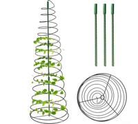 Treillis en métal robuste pour plantes grimpantes, support de vigne extensible en spirale pour pois à sucre, piquet rétractable pour cadre de culture de concombre en plein air