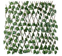 Treillis extensible 180 x H 90 cm avec feuillage artificiel - Grille 7 x 7 cm