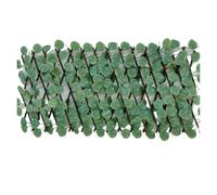Treillis Extensible Cour extérieure de clôture Simulation | Décoration de jardin murale en rotin à feuilles vertes en plastique télescopique(40CM Money leaf)