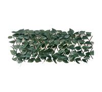 Treillis Extensible Cour extérieure de clôture Simulation | Décoration de jardin murale en rotin à feuilles vertes en plastique télescopique(40CM Peach Leaf)