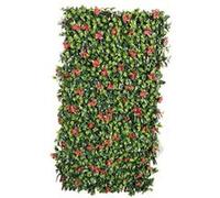 Treillis extensible en osier avec feuillage - Bougainvilliers - 100 x 200 cm -