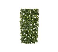 Treillis extensible en osier avec feuillage - jasmin - 100 x 200 cm - nature