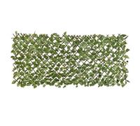 Treillis Extensible En Osier Avec Feuillage Pe Laurier Palme 180 X 90 Cm - Nature Vert