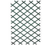 Treillis extensible plastique vert - NATURE - 100x200cm - Profil 23x7 mm - Set de fixation