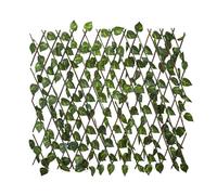 Treillis Feuillage Artificiel - HOME DECO FACTORY - Base en Osier - Dépliable - Vert