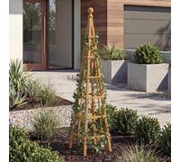 Treillis Hwc-Q19, Treillis Pour Plantes, Treillis D'escalade, Support Pour Plantes Grimpantes, Treillis En Bois Certifié Mvg, 148 X 33 X 33 Cm Couleur Naturelle