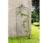 Treillis « Losange » en métal Aspect Rouille, 115 cm de Haut, Aide pour Grimper, échafaudage pour Grimper, fiche de Jardin, fiche de décoration