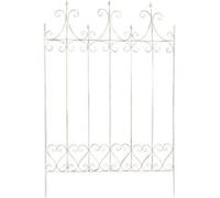 CLP Treillis en métal, Hauteur 130 cm Flieder, Support Stable pour Plantes grimpantes, clôture pour Plantes grimpantes en Style campagnard, Couleur:Blanc Antique