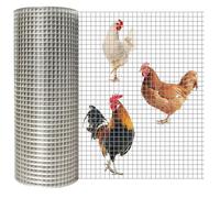 Treillis métallique en acier inoxydable - Tissu de quincaillerie durable pour clôtures de jardin, protection de ferme et projets de bricolage