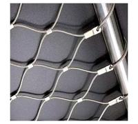 Treillis métallique flexible en acier inoxydable 304 - Filet anti-chute de type X pour sécurité à haute altitude - Remplissage extensible idéal pour les cages de volaille d'animaux (H x L x L) 1 x 4 m