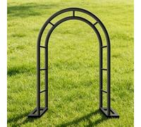 Treillis Plante Grimpante Exterieur Arche de Mariage en Métal Peint Haute Température,Convient pour Les Plantes Grimpantes et Autres Décorations de Fêtes(Black,180x40x250cm)
